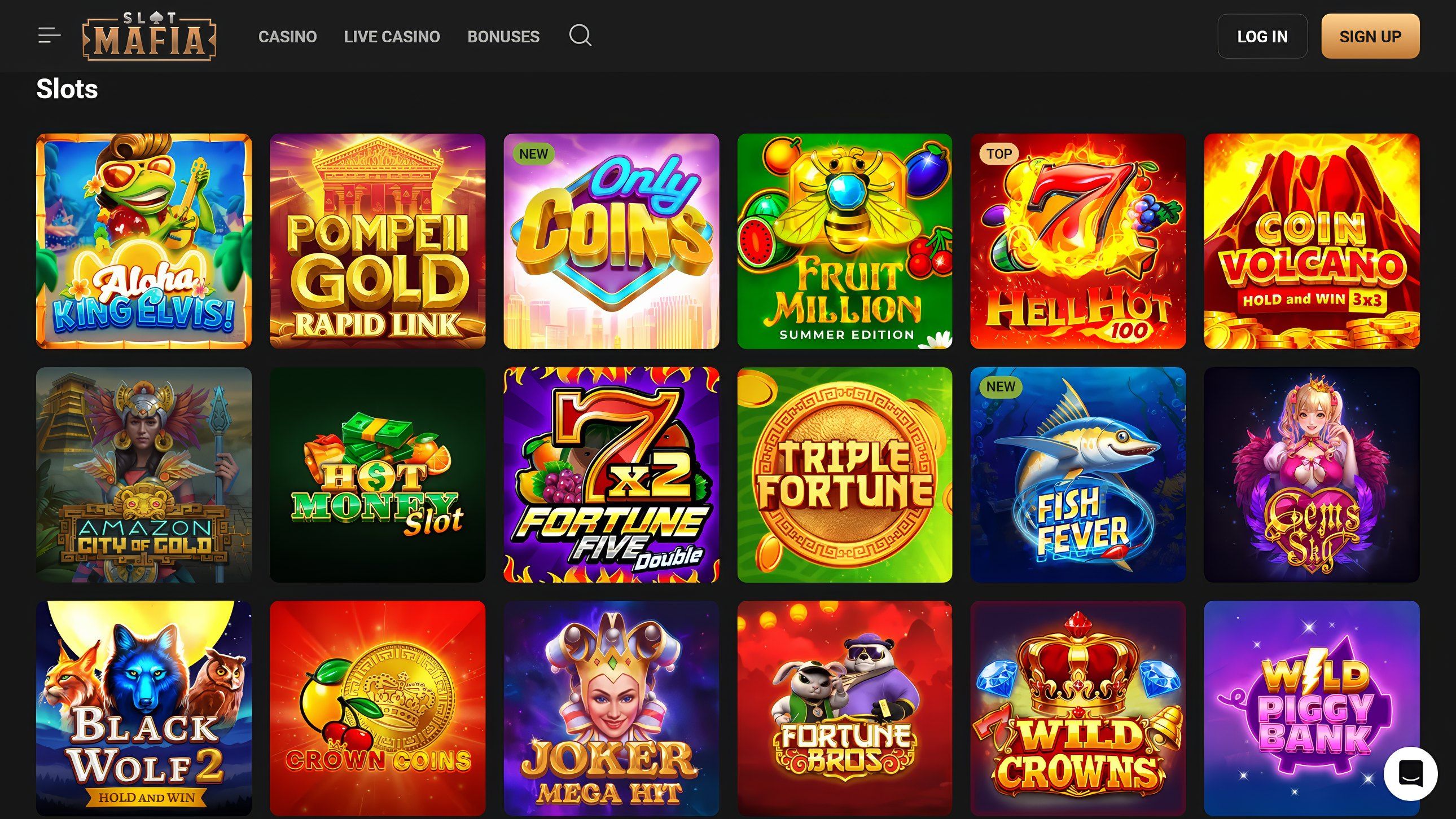 Slot Mafia Casino desktop screenshot 2